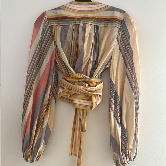 Zimmermann Mae wrap crop blouse - Picture 6 of 7